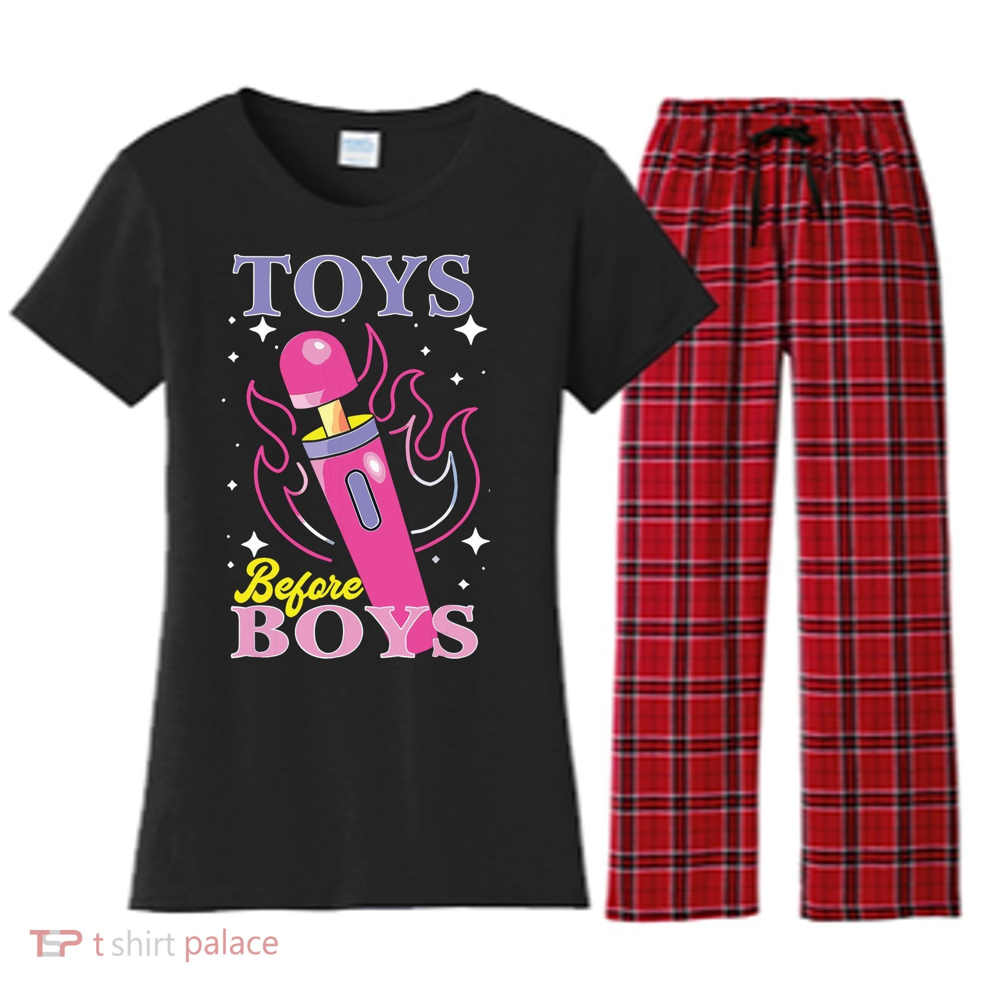 Toys Before Boy Women's Flannel Pajama Set