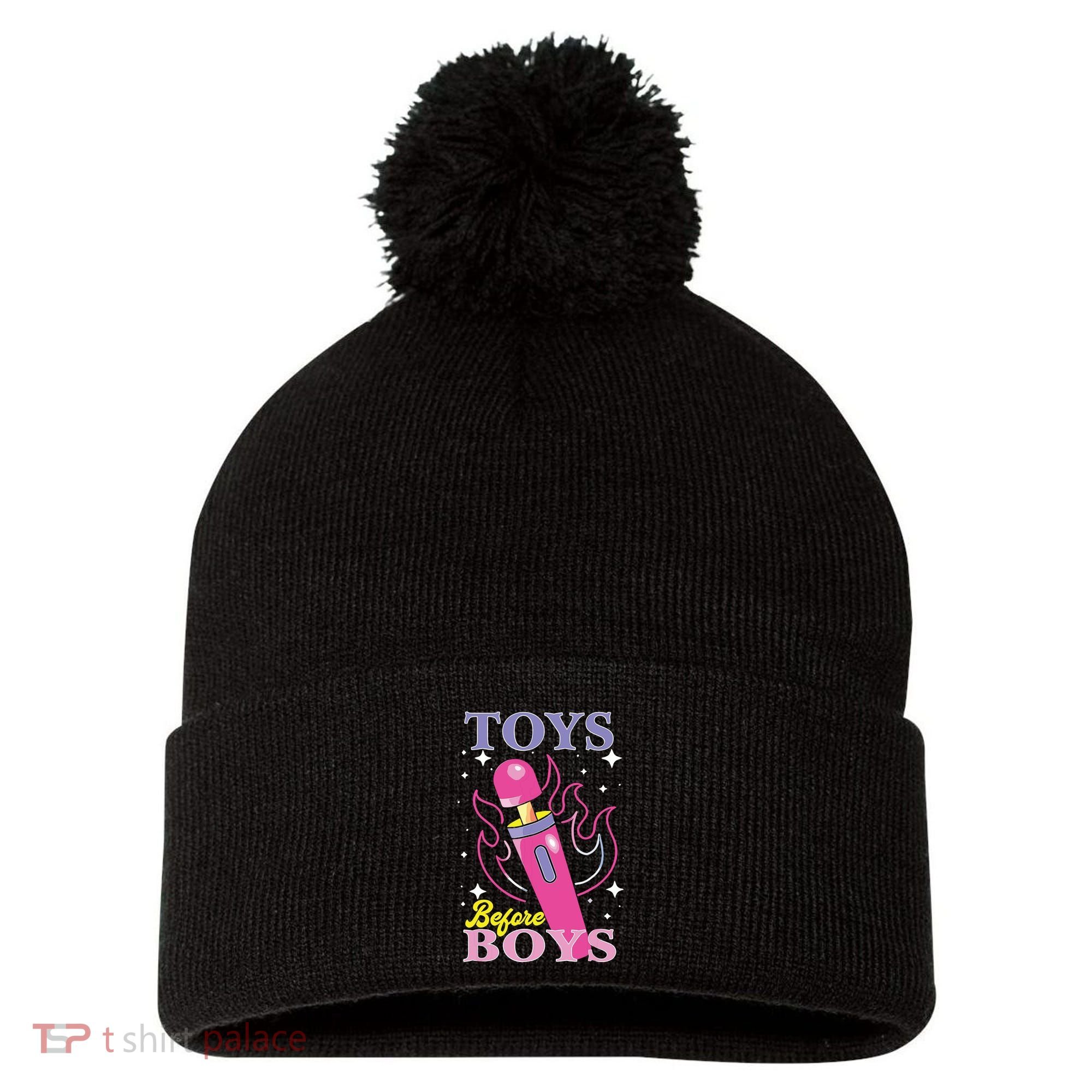 Toys Before Boy Pom Pom 12in Knit Beanie