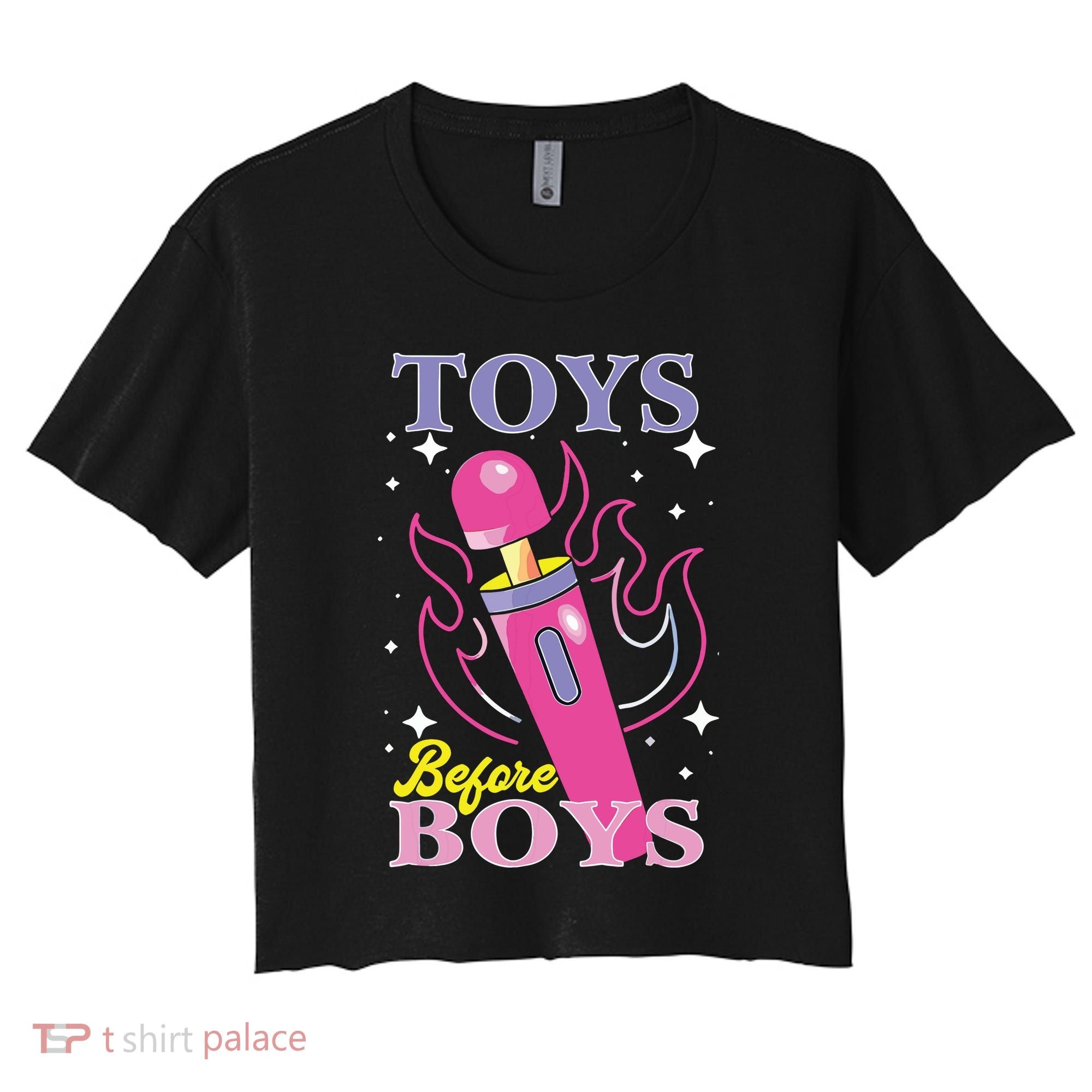 Toys Before Boy Women's Crop Top Tee