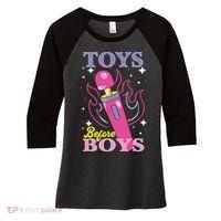 Toys Before Boy Women's Tri-Blend 3/4-Sleeve Raglan Shirt thumb 0