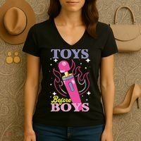 Toys Before Boy Women's V-Neck T-Shirt thumb 3