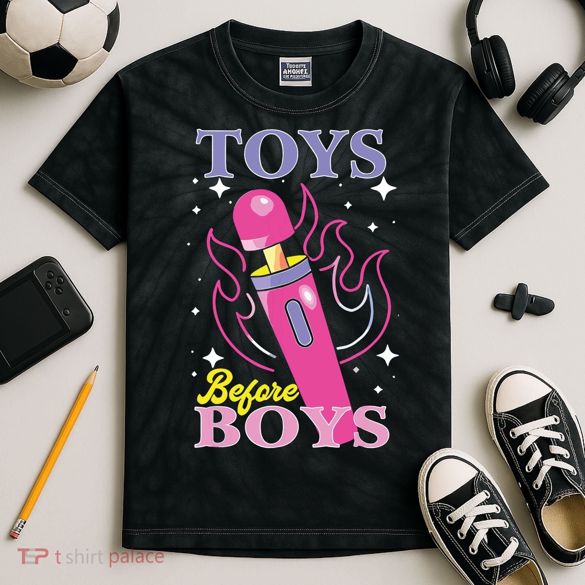 Toys Before Boy Kids Tie-Dye T-Shirt