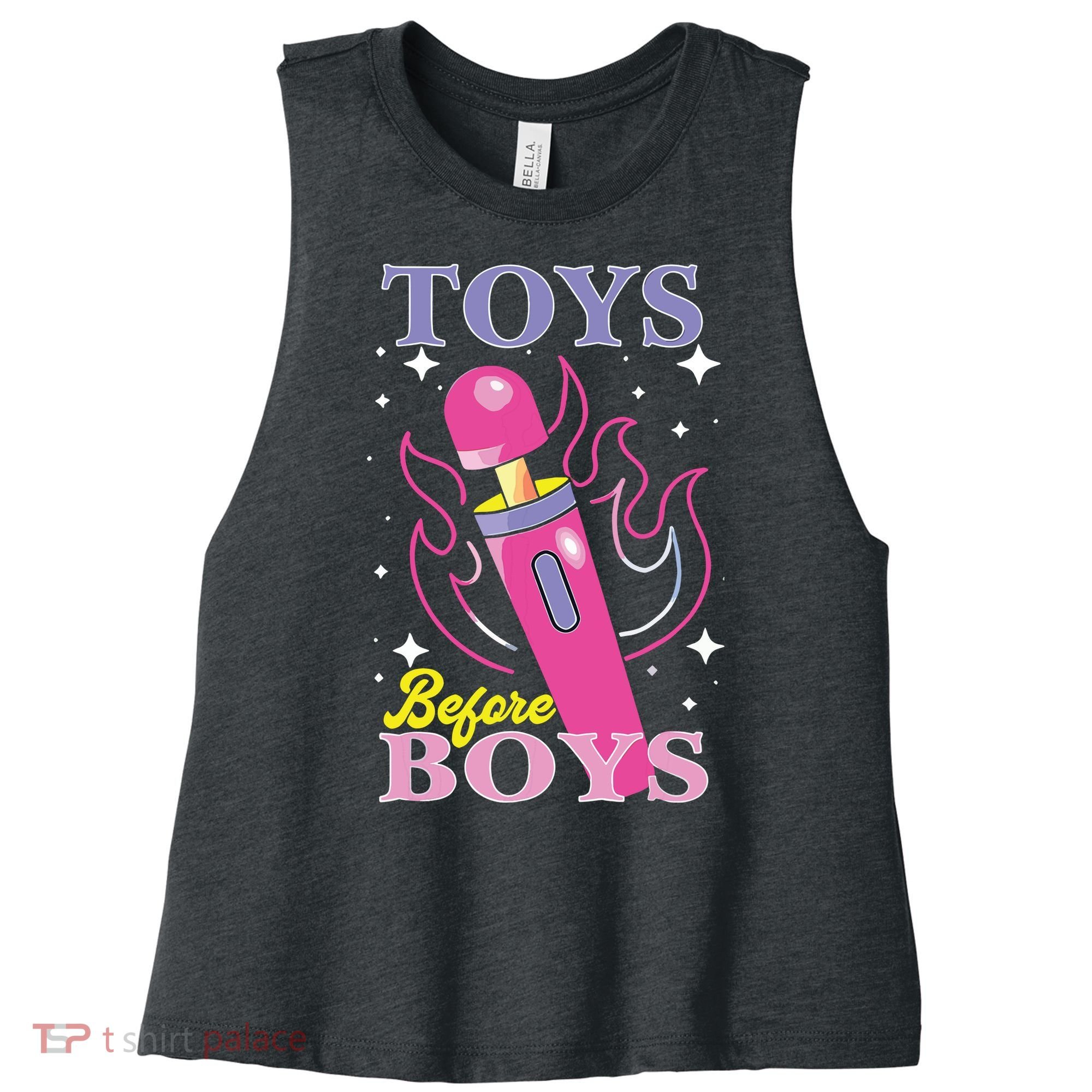 Toys Before Boy Women's Racerback Cropped Tank