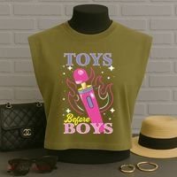 Toys Before Boy Garment-Dyed Women's Muscle Tee thumb 3