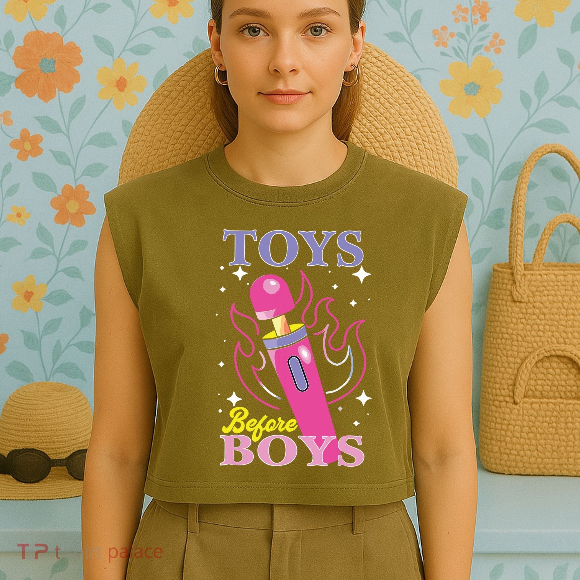 Toys Before Boy Garment-Dyed Women's Muscle Tee