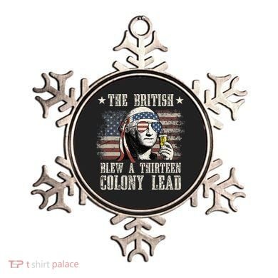 The British Blew A 13 Colony Lead 4th Of July Ornament