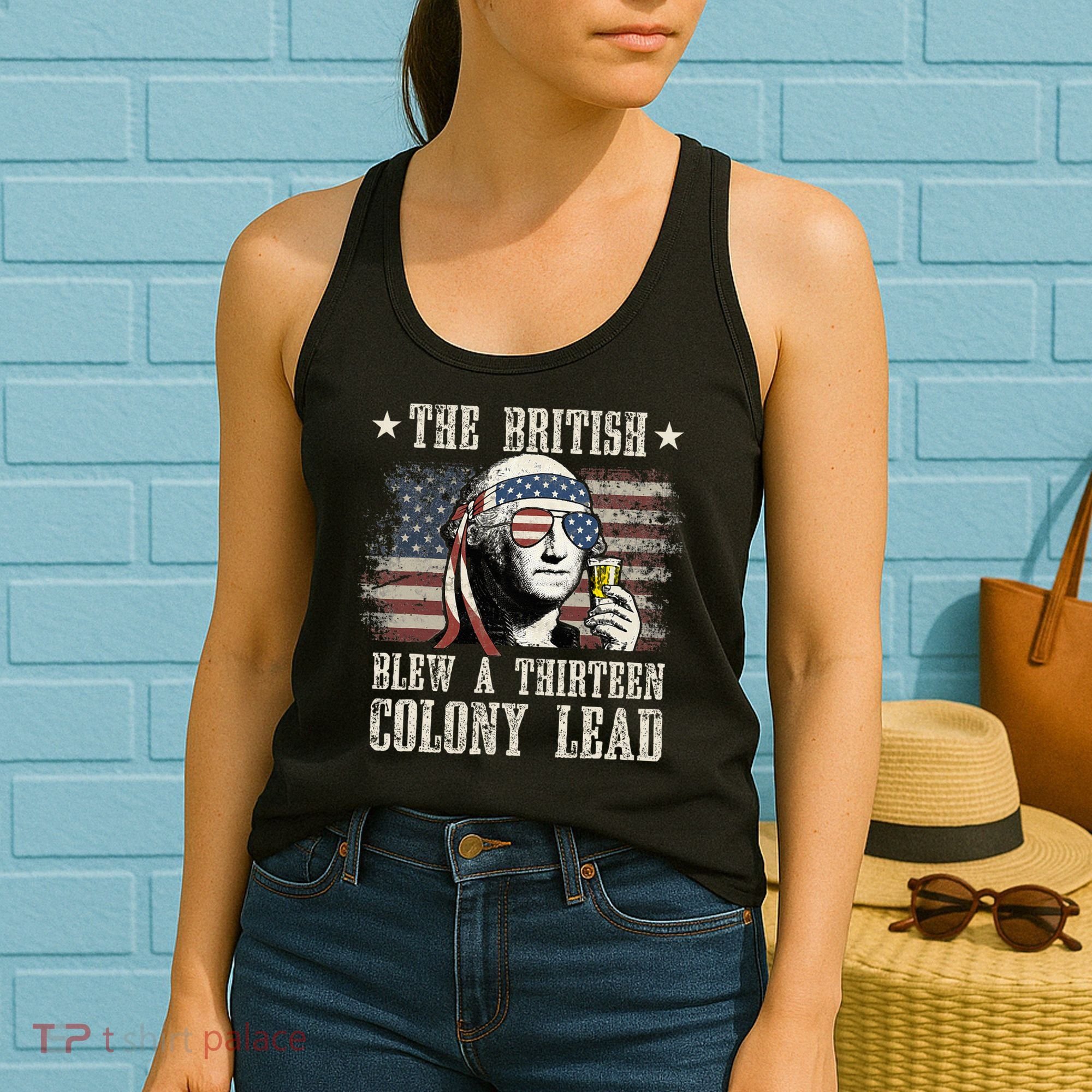 The British Blew A 13 Colony Lead 4th Of July Women's Tank Top