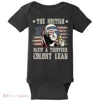 The British Blew A 13 Colony Lead 4th Of July Baby Bodysuit thumb 0