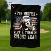 The British Blew A 13 Colony Lead 4th Of July Golf Towel thumb 1