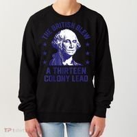 The British Blew A 13 Colony Lead Retro Us George Washington Women's Sweatshirt thumb 0