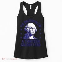 The British Blew A 13 Colony Lead Retro Us George Washington Women's Tank Top thumb 0