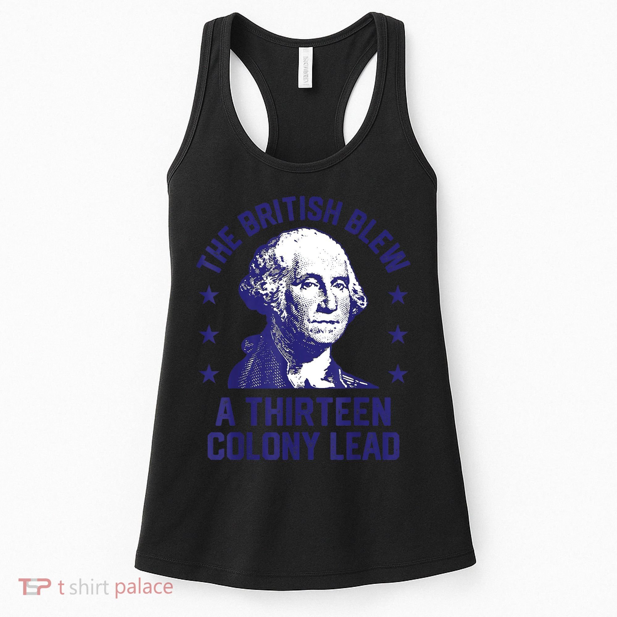 The British Blew A 13 Colony Lead Retro Us George Washington Women's Tank Top