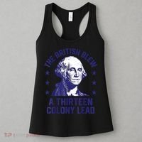 The British Blew A 13 Colony Lead Retro Us George Washington Women's Tank Top thumb 3