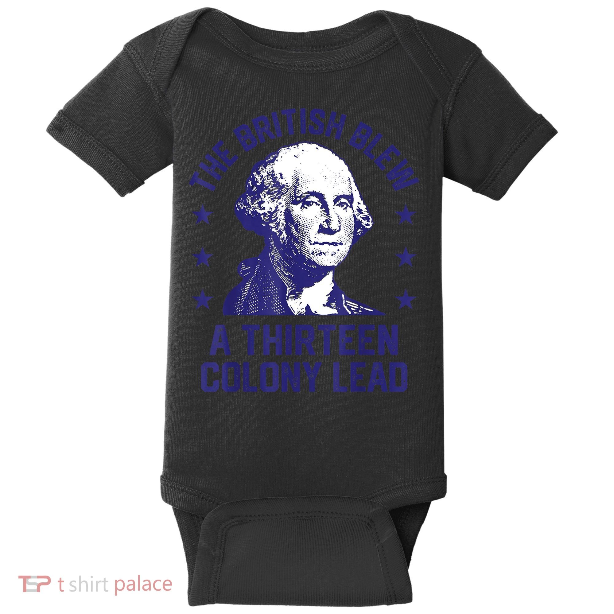 The British Blew A 13 Colony Lead Retro Us George Washington Baby Bodysuit