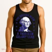 The British Blew A 13 Colony Lead Retro Us George Washington Tank Top thumb 3