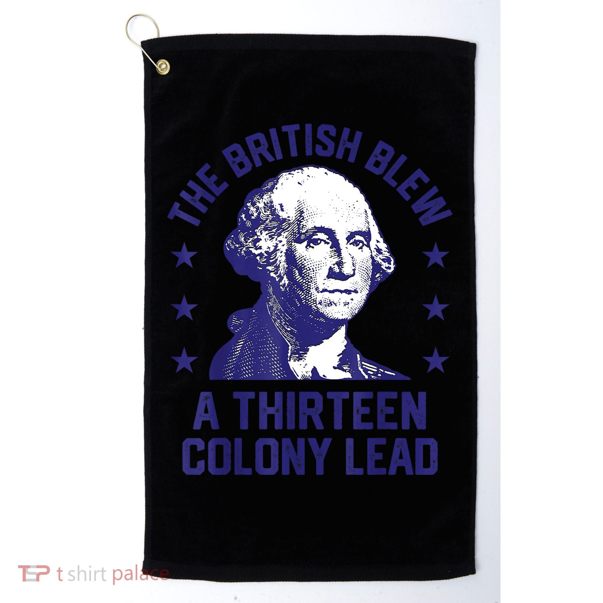 The British Blew A 13 Colony Lead Retro Us George Washington Golf Towel