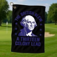 The British Blew A 13 Colony Lead Retro Us George Washington Golf Towel thumb 1