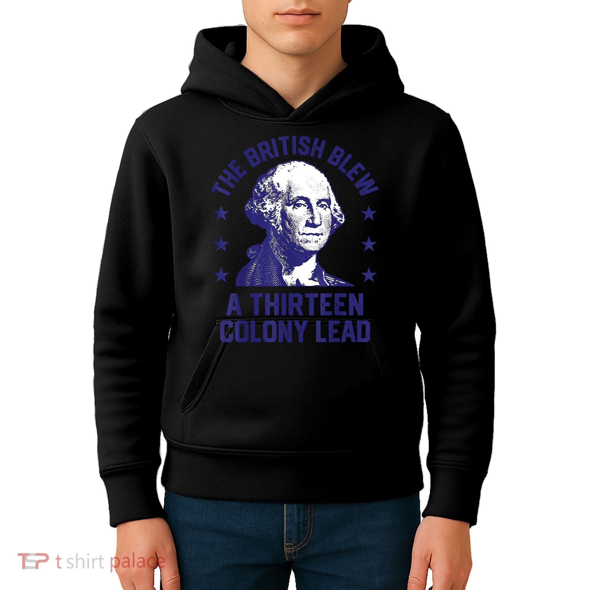 The British Blew A 13 Colony Lead Retro Us George Washington Kids Hoodie