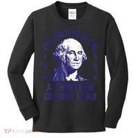 The British Blew A 13 Colony Lead Retro Us George Washington Kids Long Sleeve Shirt thumb 0