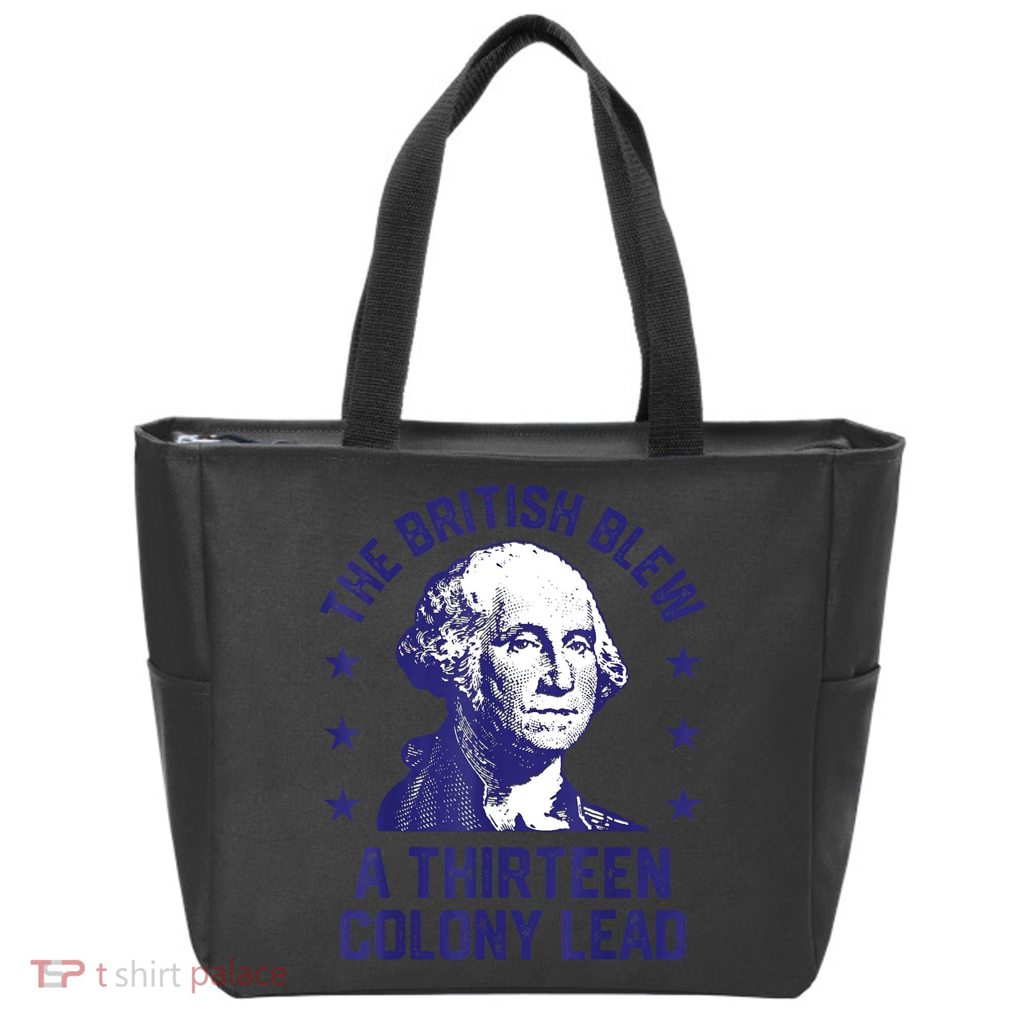 The British Blew A 13 Colony Lead Retro Us George Washington Tote Bag