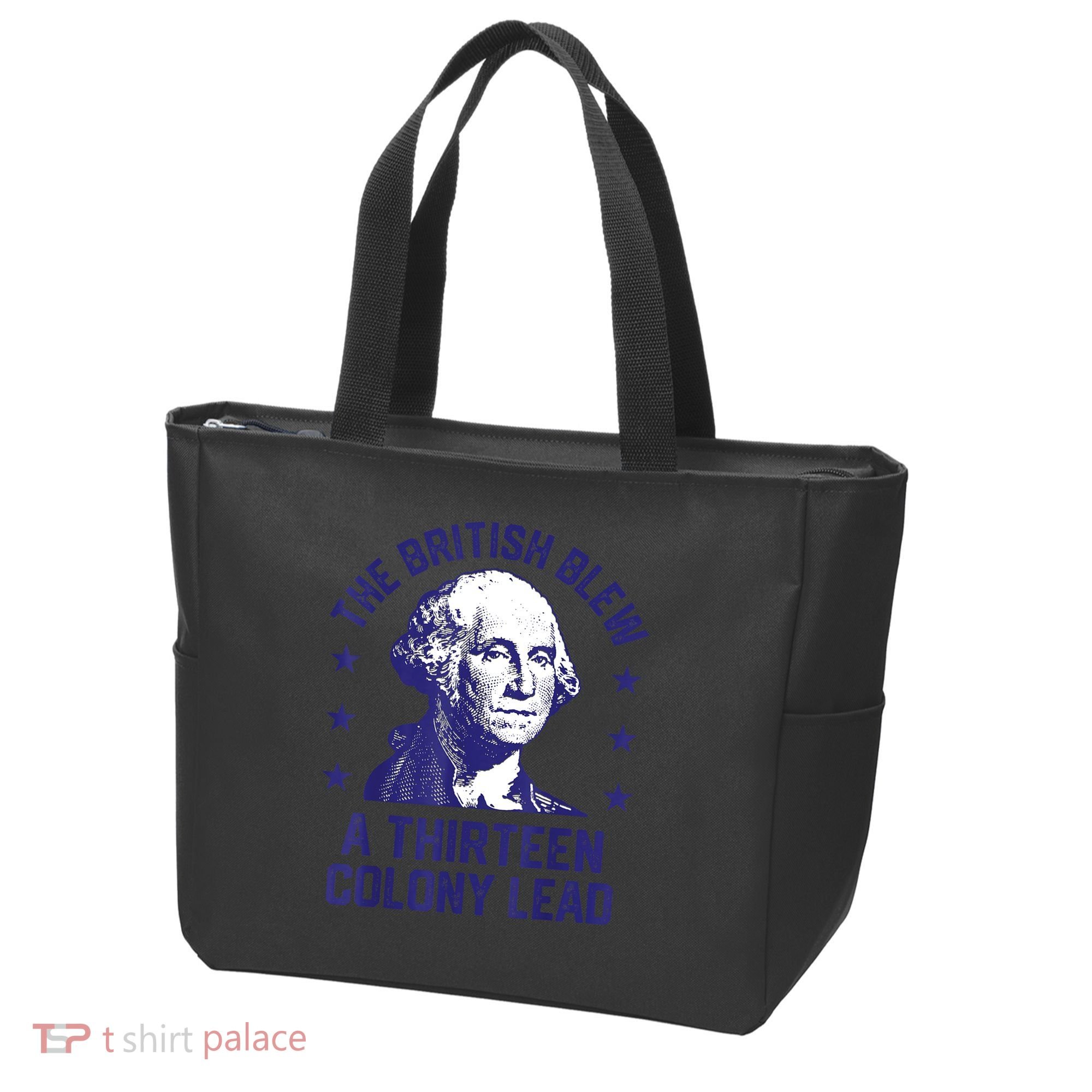 The British Blew A 13 Colony Lead Retro Us George Washington Tote Bag