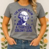 The British Blew A 13 Colony Lead Retro Us George Washington Women's T-Shirt thumb 2