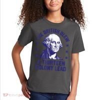 The British Blew A 13 Colony Lead Retro Us George Washington Kids T-Shirt thumb 2