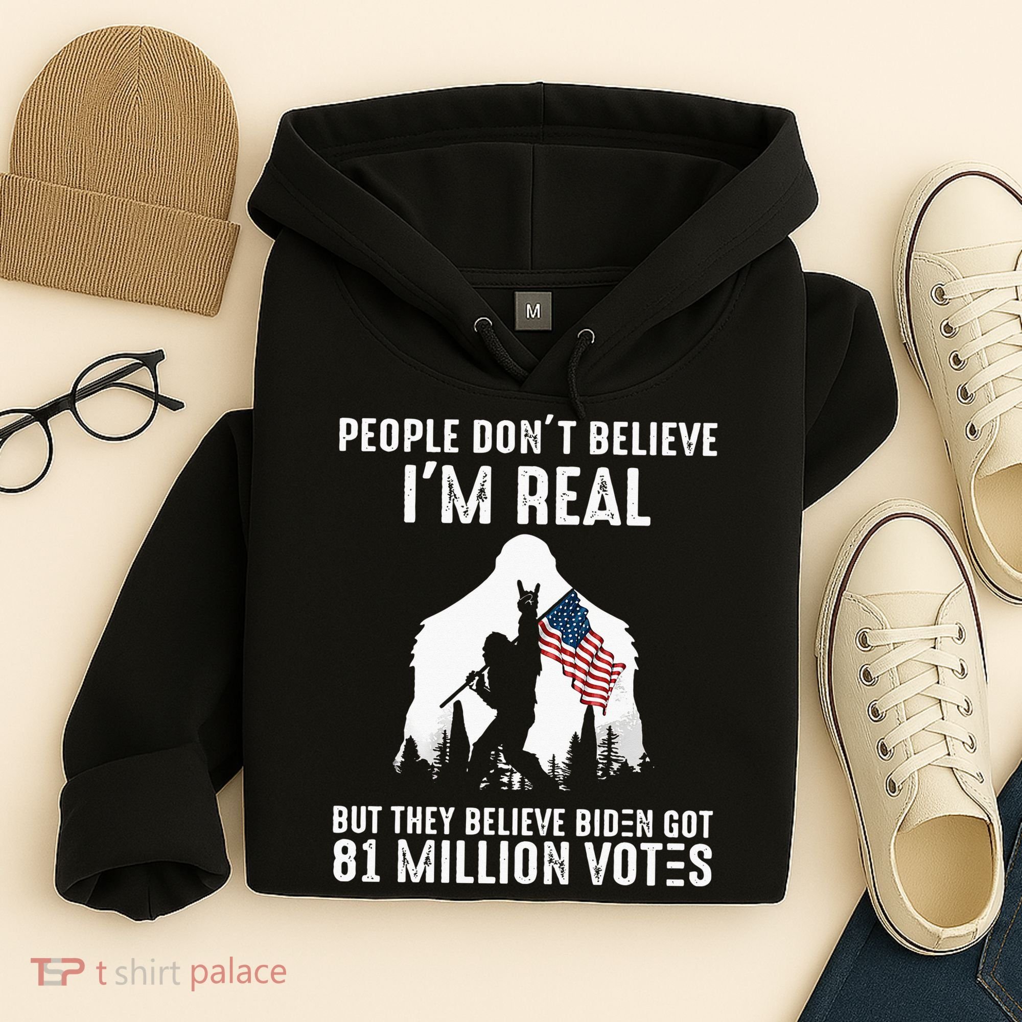 They Believe Bïden Got 81 Million Votes Bigfoot Hoodie