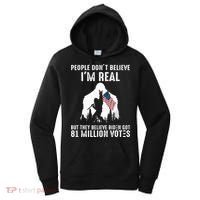 They Believe Bïden Got 81 Million Votes Bigfoot Women's Hoodie thumb 0