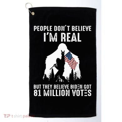 They Believe Bïden Got 81 Million Votes Bigfoot Golf Towel