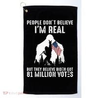 They Believe Bïden Got 81 Million Votes Bigfoot Golf Towel thumb 0