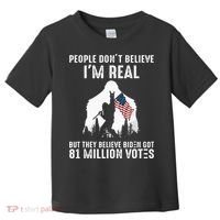 They Believe Bïden Got 81 Million Votes Bigfoot Toddler T-Shirt thumb 0