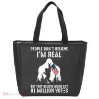 They Believe Bïden Got 81 Million Votes Bigfoot Tote Bag thumb 0
