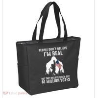 They Believe Bïden Got 81 Million Votes Bigfoot Tote Bag thumb 2