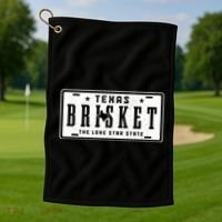 Texas Bbq Brisket Meat Smoking Barbecue Grill Grilling Gift Golf Towel thumb 1