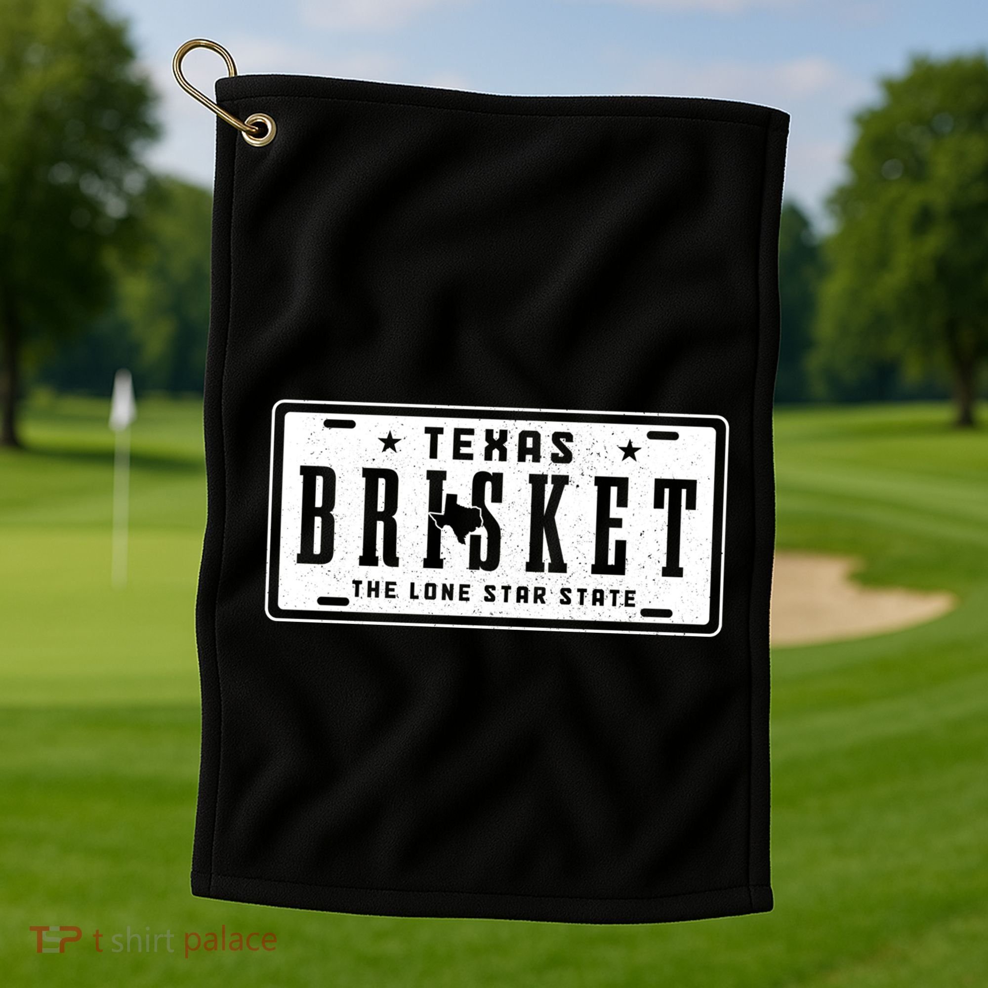 Texas Bbq Brisket Meat Smoking Barbecue Grill Grilling Gift Golf Towel
