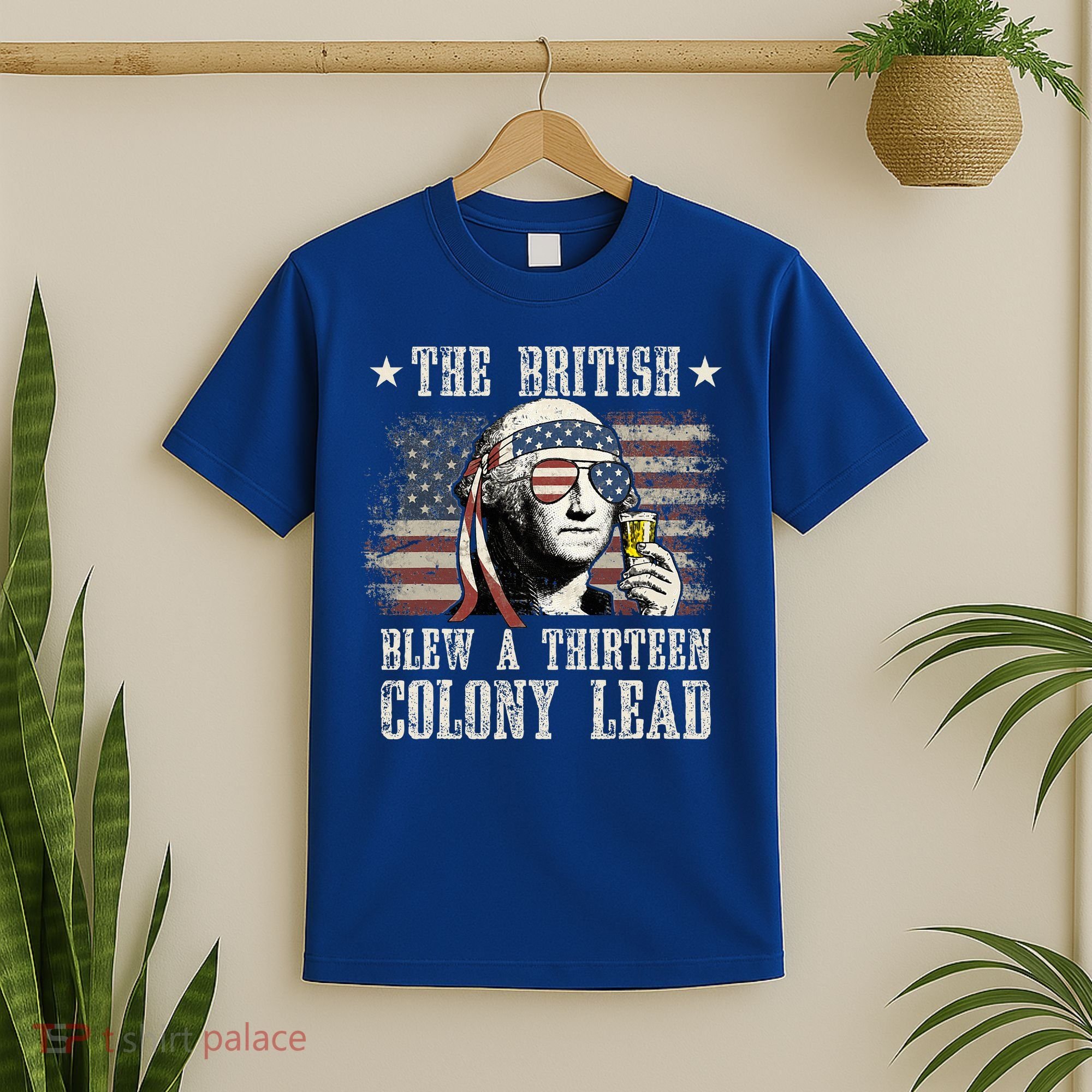 The British Blew A 13 Colony Lead 4th Of July Us Flag T-Shirt