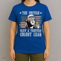 The British Blew A 13 Colony Lead 4th Of July Us Flag T-Shirt thumb 4