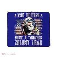 The British Blew A 13 Colony Lead 4th Of July Us Flag Mousepad thumb 0