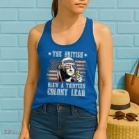 The British Blew A 13 Colony Lead 4th Of July Us Flag Women's Tank Top thumb 2