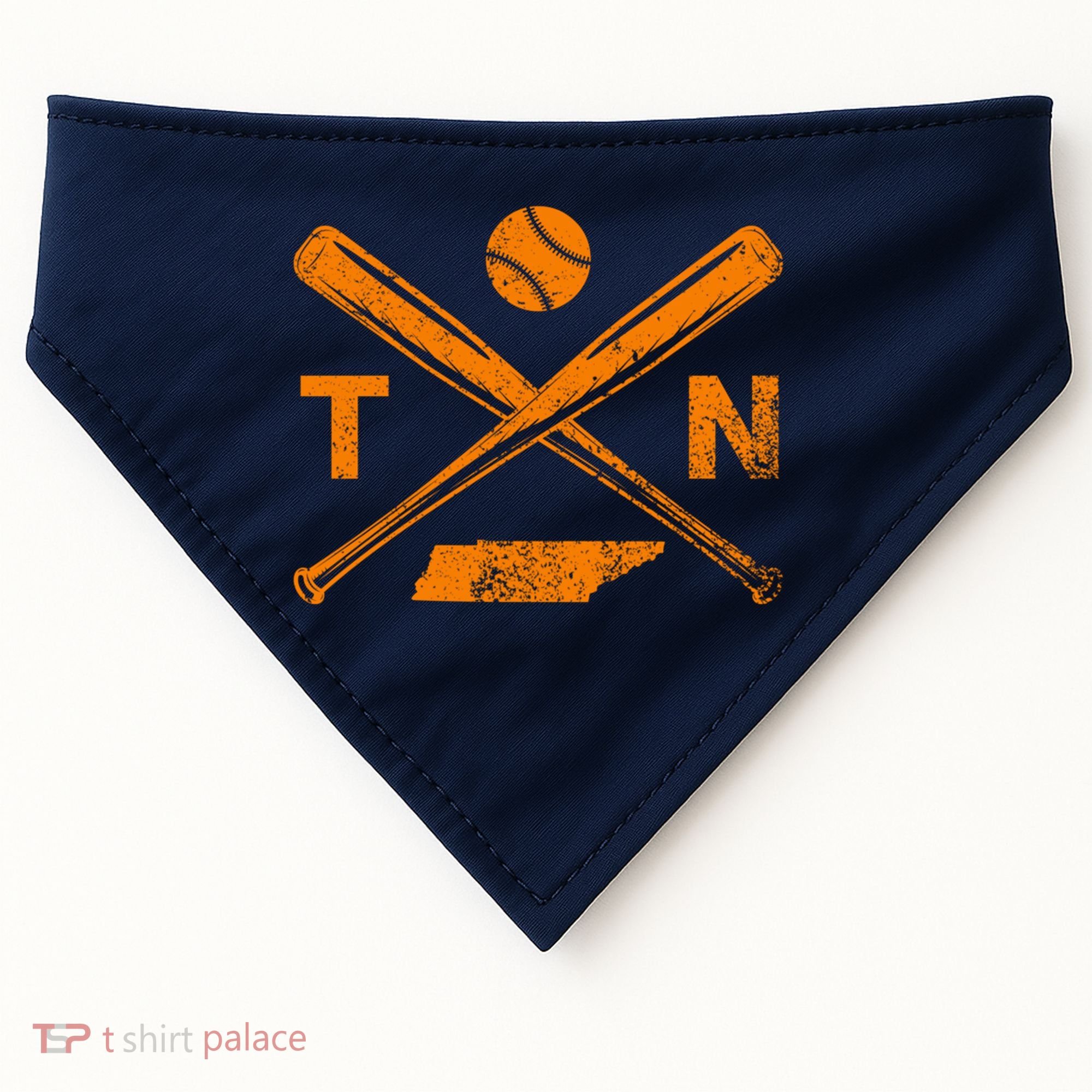 Tennessee Baseball Bats & Ball Classic Baseball Player USA-Made Doggie Bandana