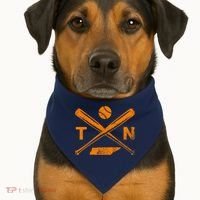 Tennessee Baseball Bats & Ball Classic Baseball Player USA-Made Doggie Bandana thumb 1
