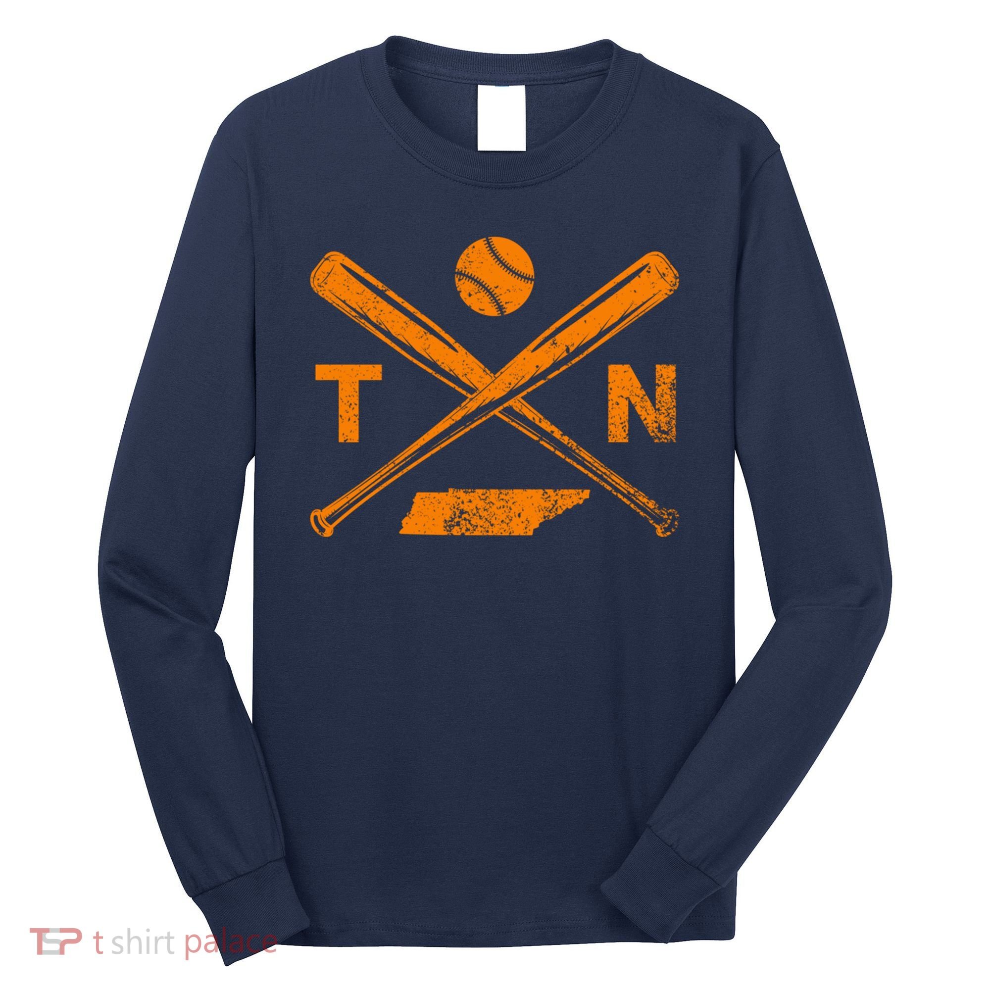 Tennessee Baseball Bats & Ball Classic Baseball Player Long Sleeve Shirt