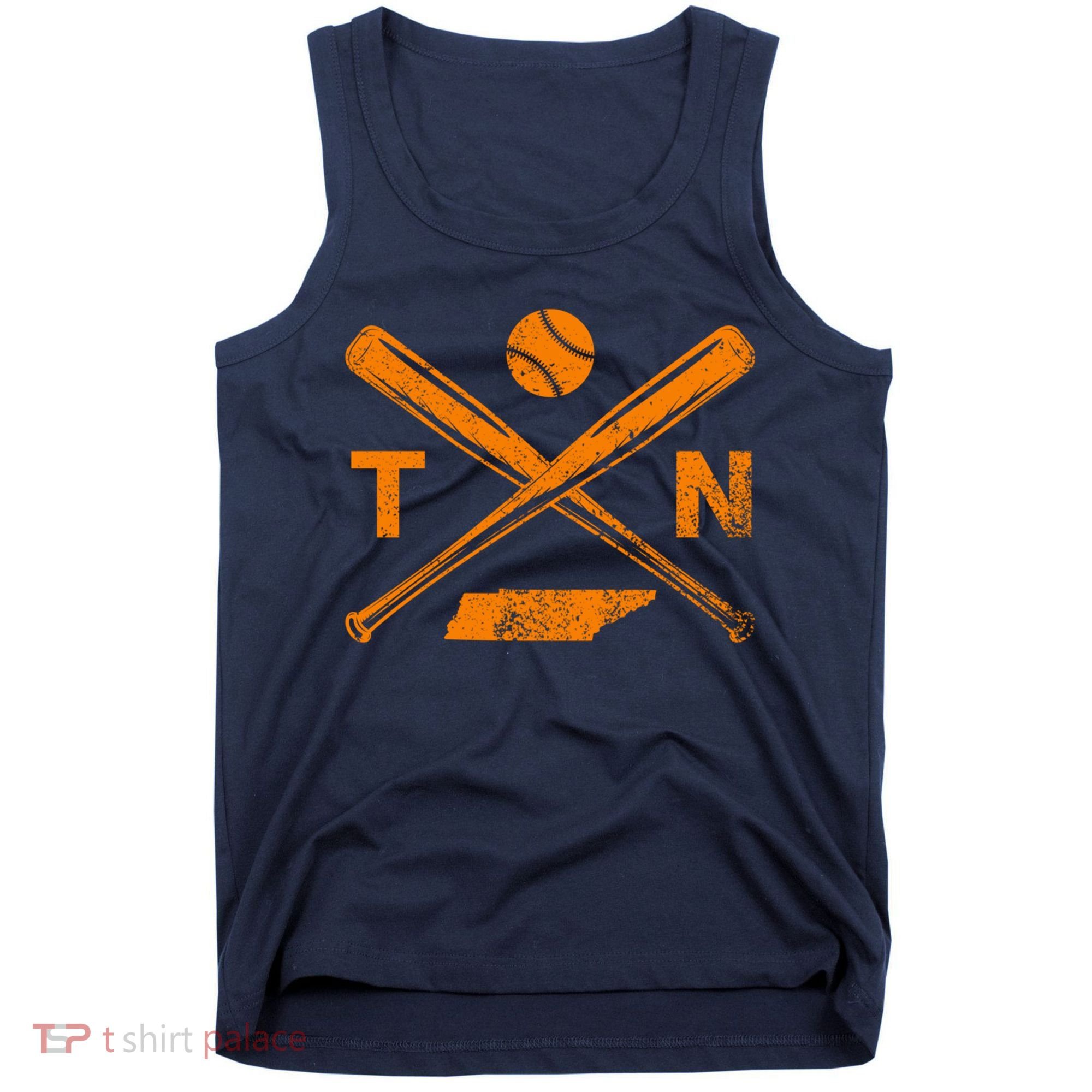 Tennessee Baseball Bats & Ball Classic Baseball Player Tank Top