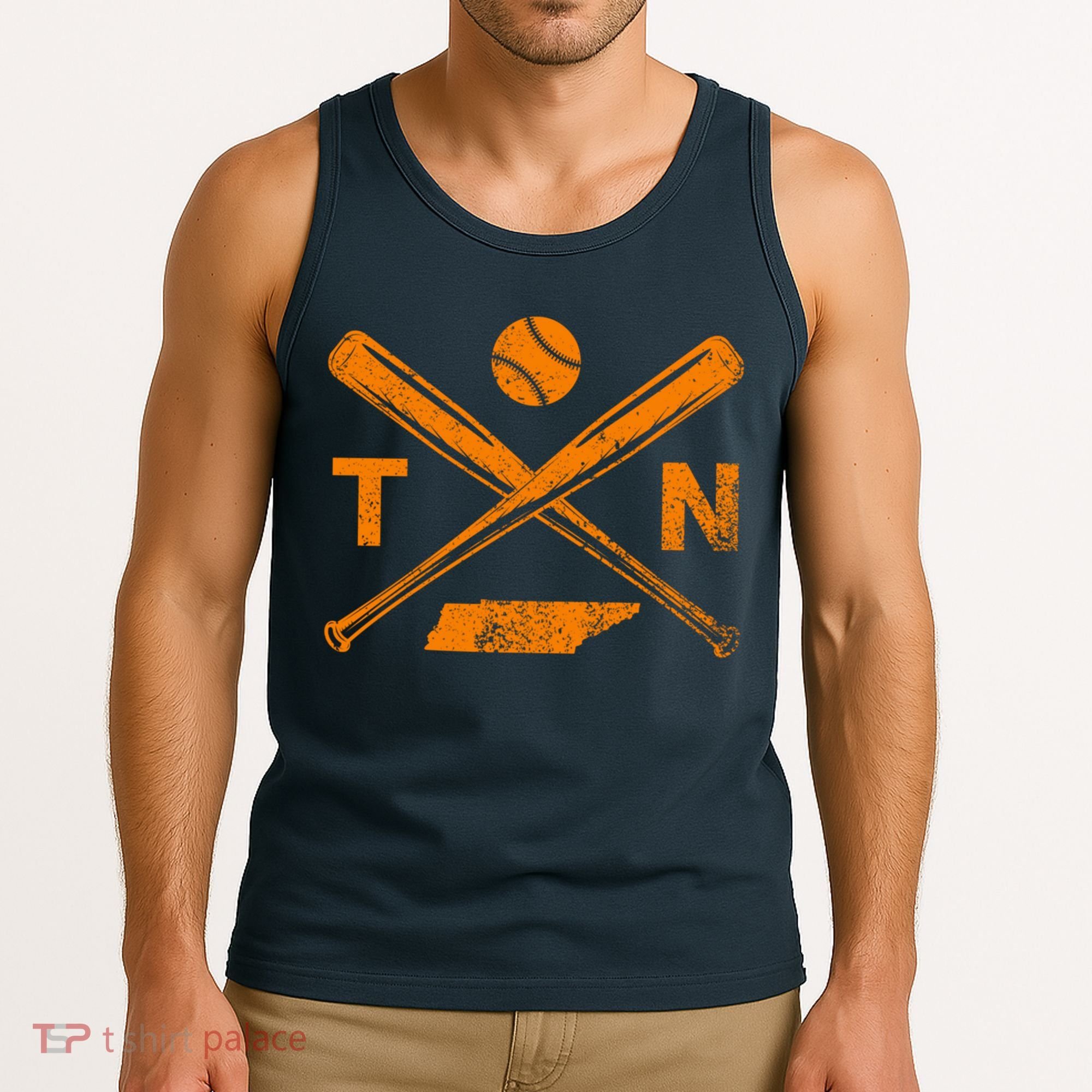 Tennessee Baseball Bats & Ball Classic Baseball Player Tank Top