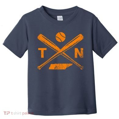 Tennessee Baseball Bats & Ball Classic Baseball Player Toddler T-Shirt