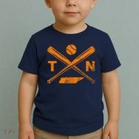 Tennessee Baseball Bats & Ball Classic Baseball Player Toddler T-Shirt thumb 2