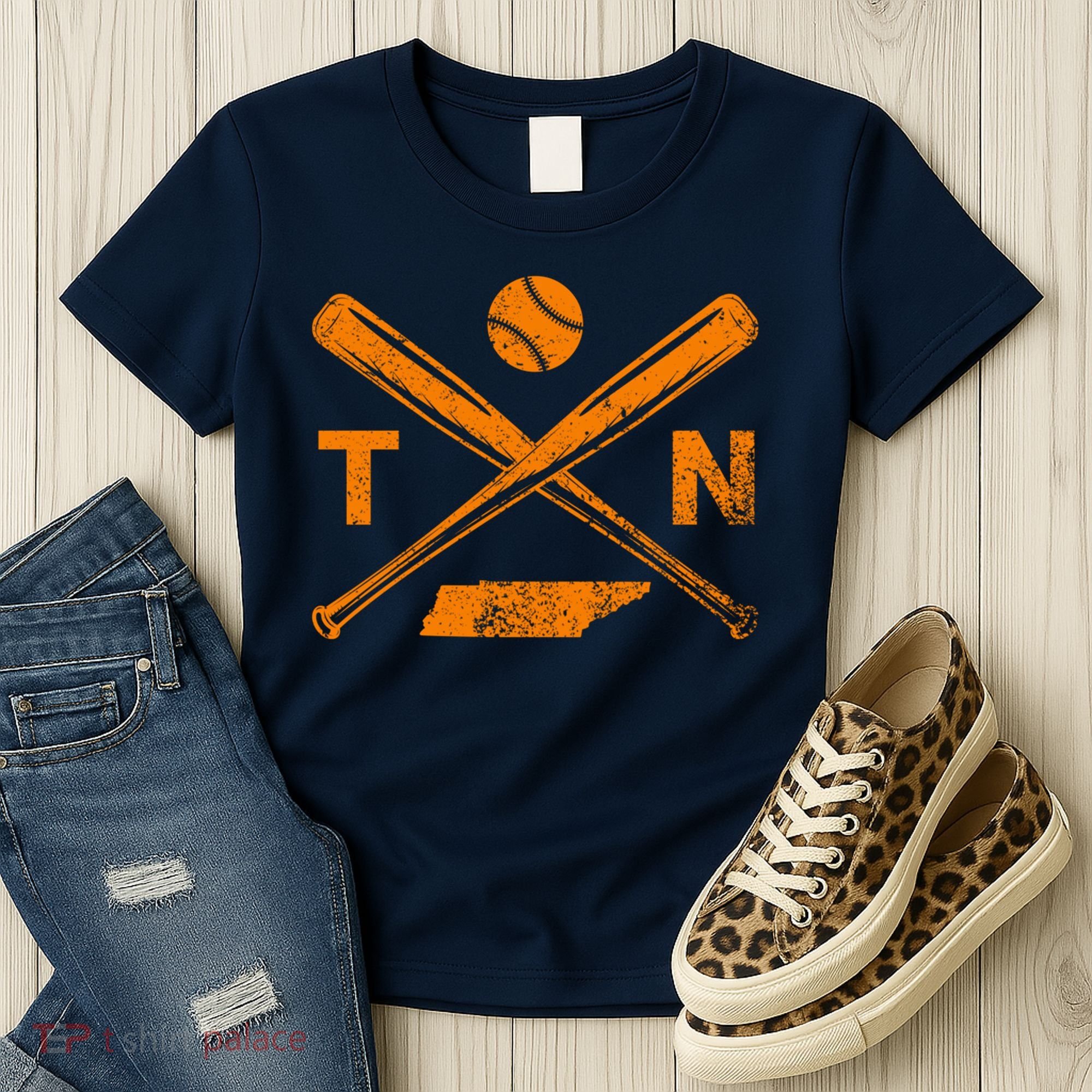 Tennessee Baseball Bats & Ball Classic Baseball Player Women's T-Shirt