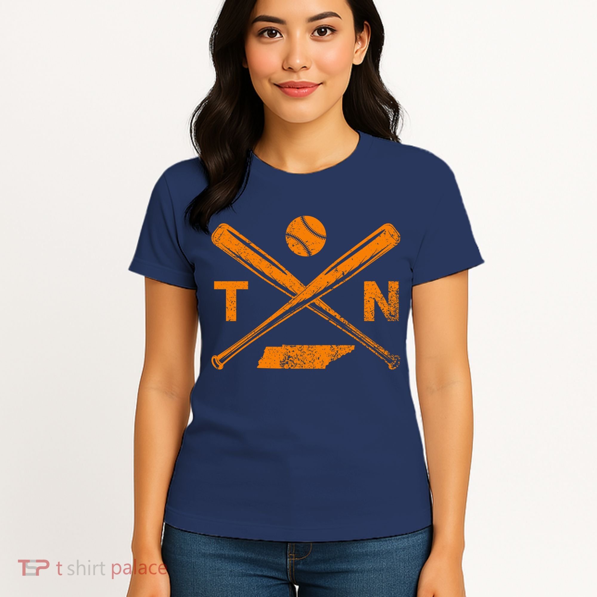 Tennessee Baseball Bats & Ball Classic Baseball Player Women's T-Shirt