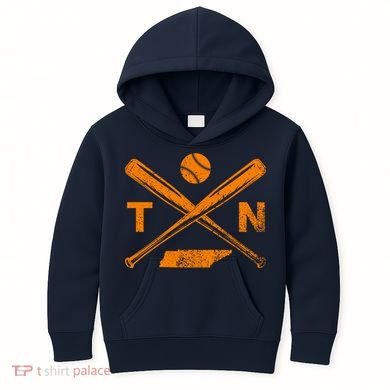 Tennessee Baseball Bats & Ball Classic Baseball Player Kids Hoodie